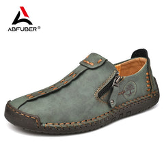 Handmade Men Shoes Slip On Loafers Breathable Shoes Flats Tooling Shoes