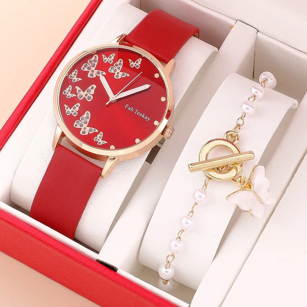 Gaiety Brand Women Watches Leather Rose Gold Dress Female