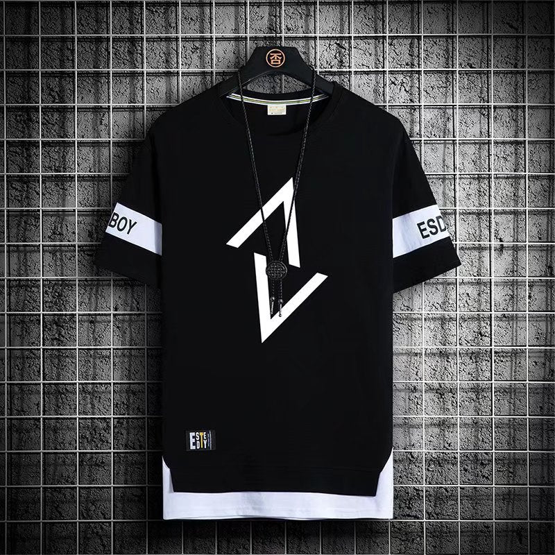 Men T Shirts Streetwear Print T Shirt Casual Short Sleeve Tops Tees