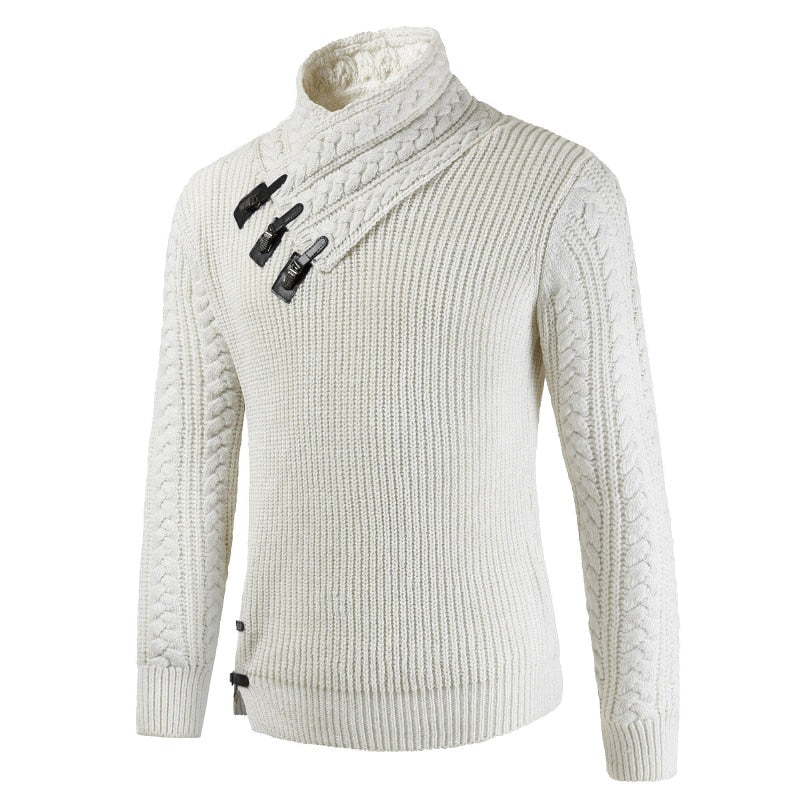 Men Turtleneck Sweater Pullover Shirts Clothing Knitting