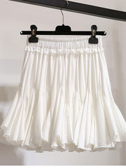 White Black Chiffon Summer Shorts Skirt Women