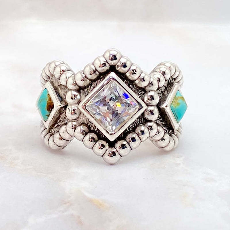 Fashion Exquisite Green Stone Women Ring,