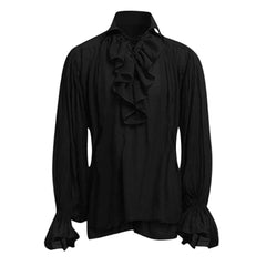 Autumn Casual Shirts Steampunk Long Sleeve Ruffled Shirt Gothic Blouse Tops