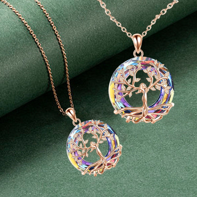 Tree of Life Round Necklace Wedding Aesthetic Jewelry