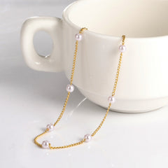 Elegant Pearl Anklet for Women Stainless Steel Anklet