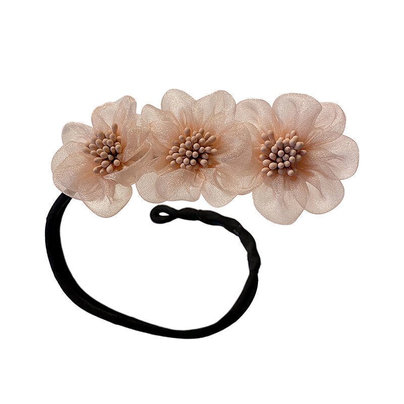 Women Elegant Bud Chiffon Flower Hairstyle