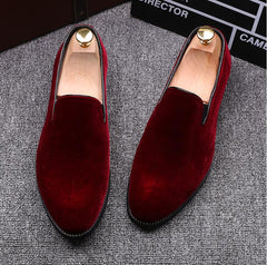 Men Loafers Luxury Brand Shoes Slip on Pointed Toe Fashion