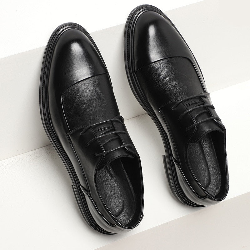 Shoes Formal Business Lace-up Full Grain Minimalist Shoes Men