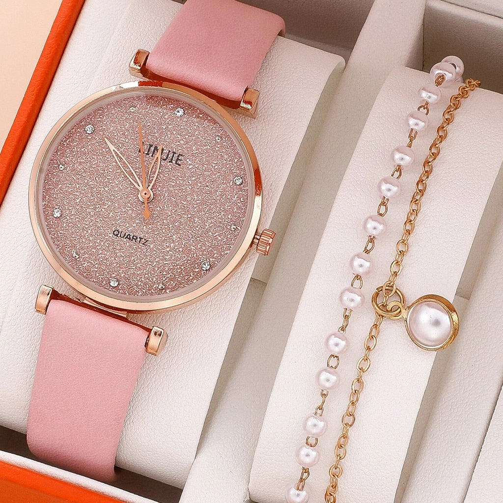 Gaiety Brand Women Watches Leather Rose Gold Dress Female