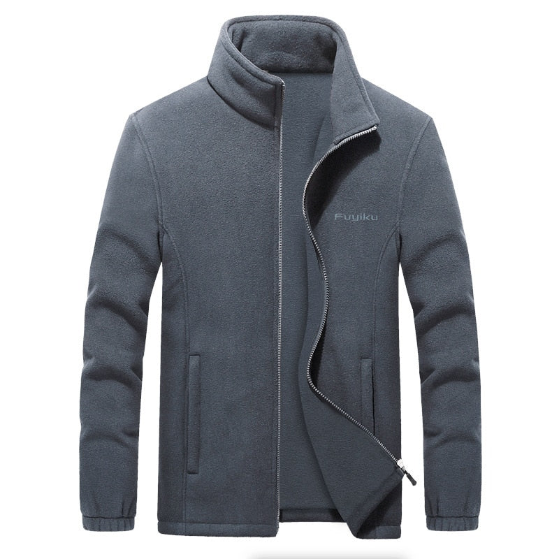 Men Fleece Jacket Autumn Big and Tall Clothing Jacket Liner Cardigan