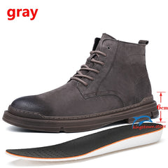 Ankle Boots Shoes Height Increase Insole Men Taller Heel