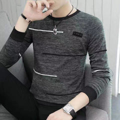 O-Neck Loose Knitted Sweater Men Casual Pullovers Long Sleeve Tops