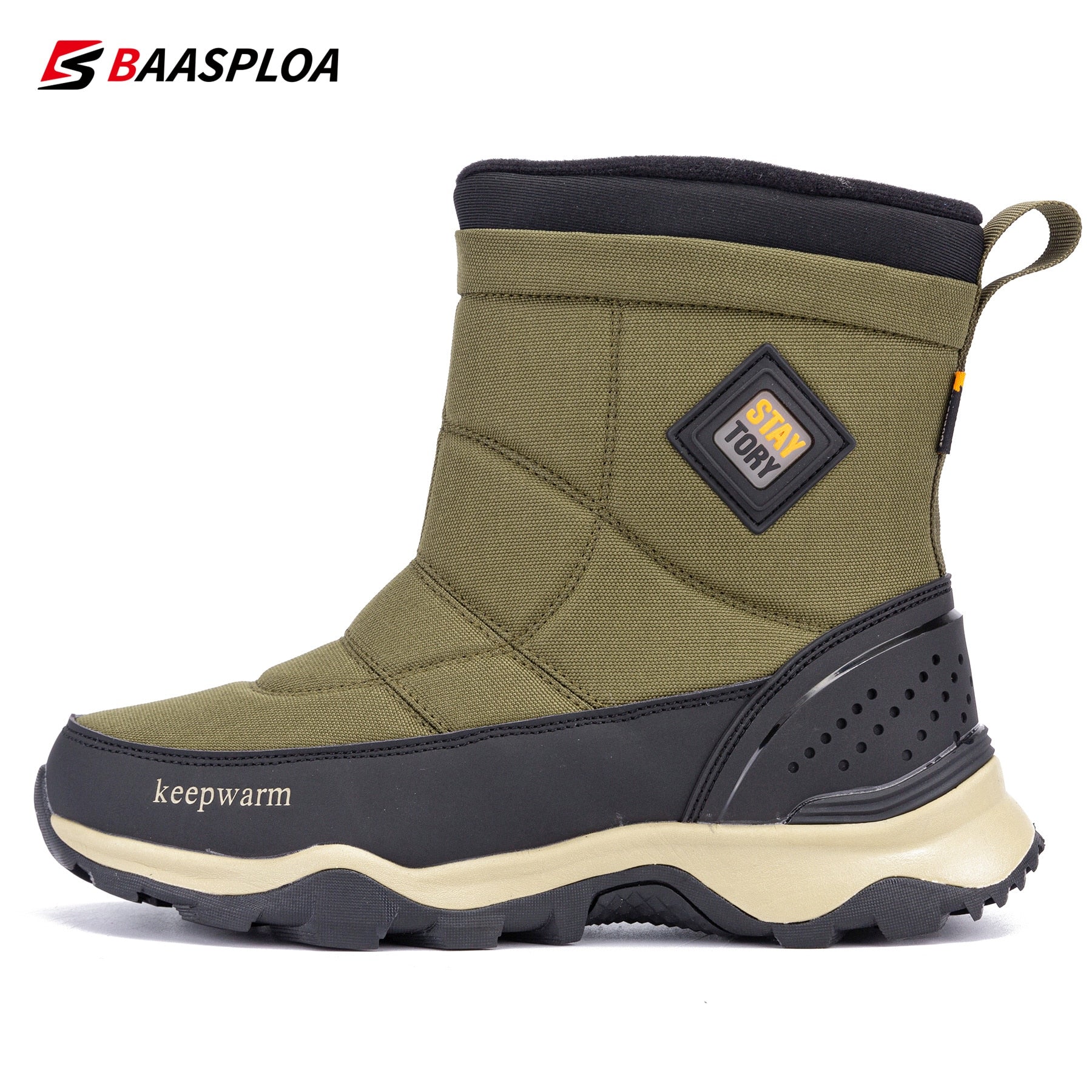 Winter Shoes Plush Boots Platform Waterproof Men Warm Snow Boots Non-Slip