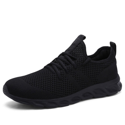 Classic Casual Men Mesh Breathable Elastic Lace Shoes Sports Running Shoes