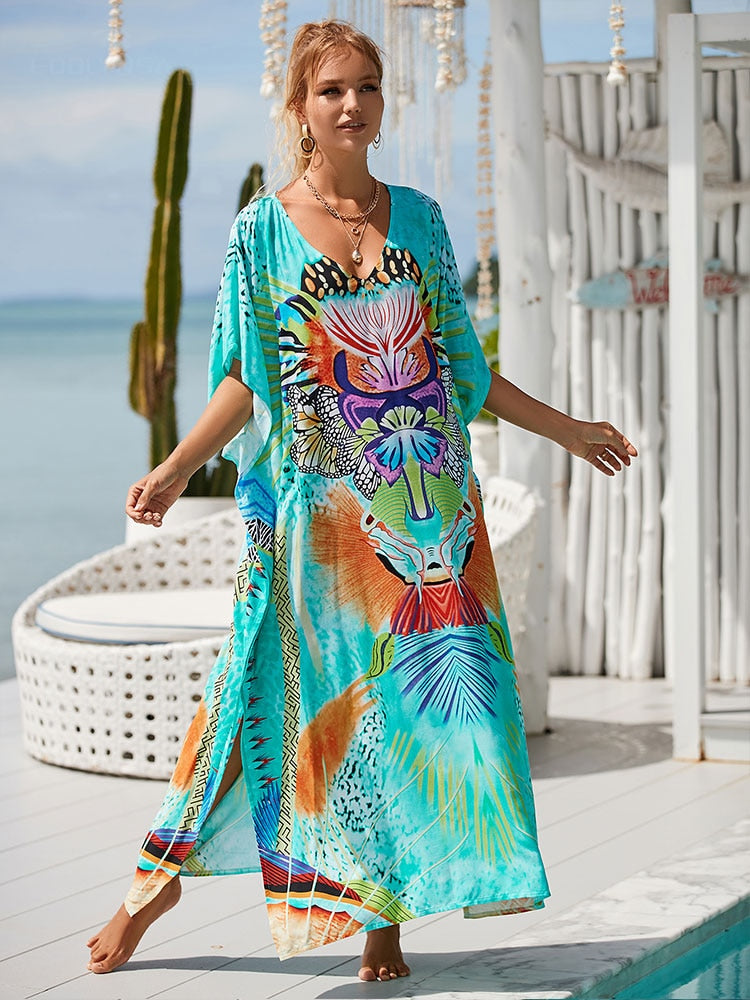 Long Beach Dress Cover-Ups  Beach Sarongs