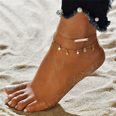 Summer Fashion Crystal Pineapple Anklets Female Barefoot