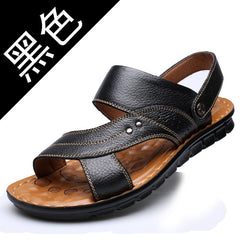 Men's Sandals Beach Shoes Fashion Slippers Stripe Sandals Rubber Shoes