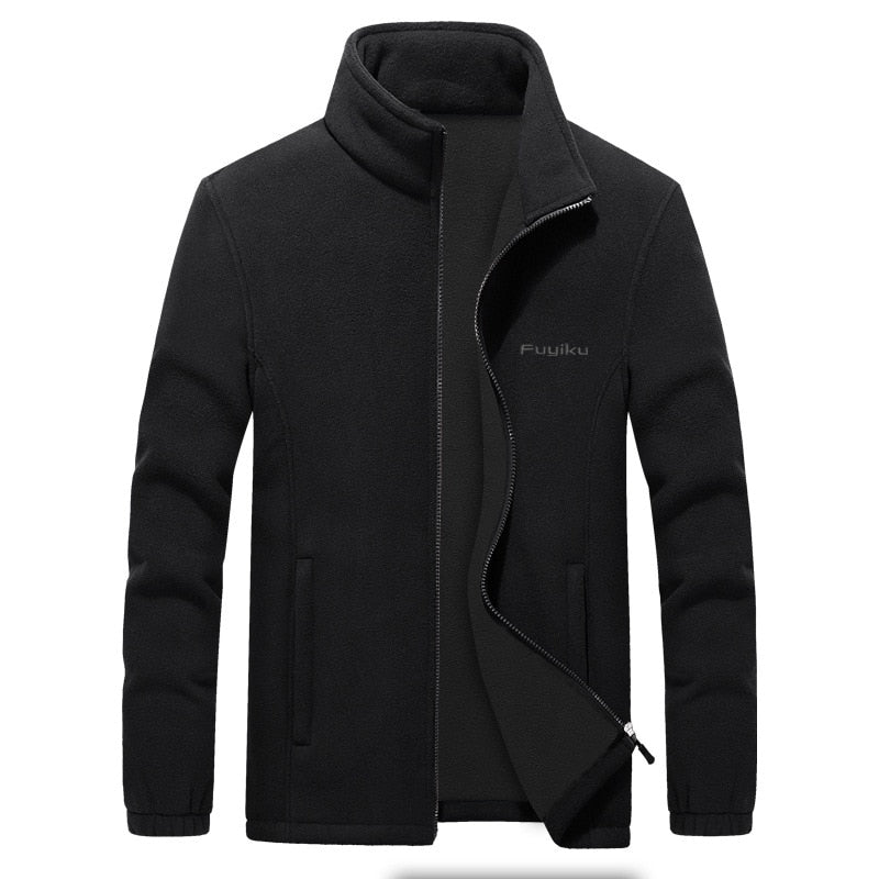 Men Fleece Jacket Autumn Big and Tall Clothing Jacket Liner Cardigan