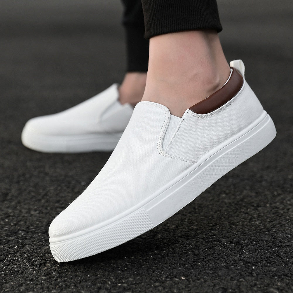 Men Casual Shoes Sneaker Slip-on Flats Non-Leather Shoes