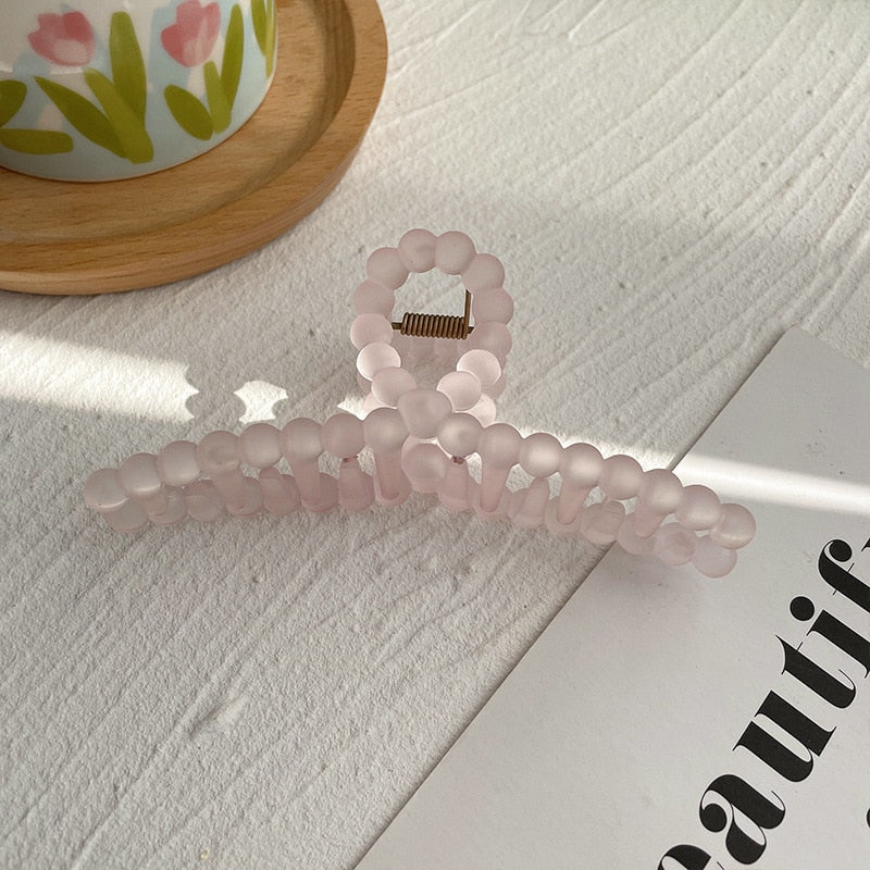 Cross Hair Claw Clip Girls Sweet Heart Shape Hair Clips