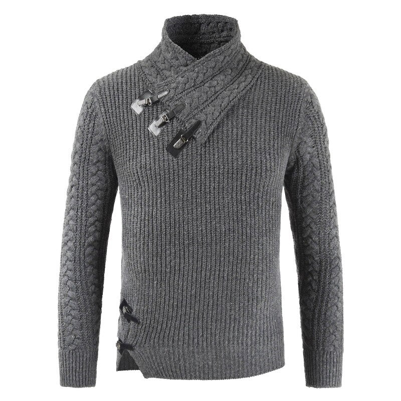 Men Turtleneck Sweater Pullover Shirts Clothing Knitting