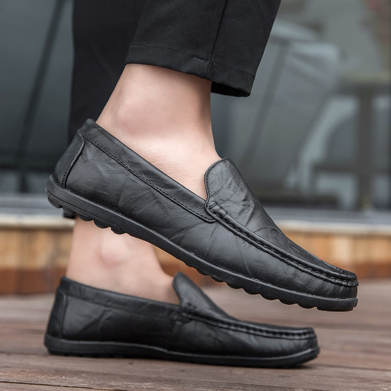 Men Shoes Casual Loafers Breathable Slip on Men Driving Shoes