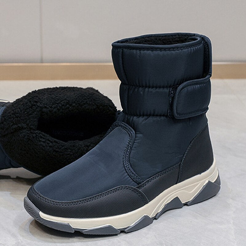 Men boots winter shoes thicken fur non-slip waterproof snow boots