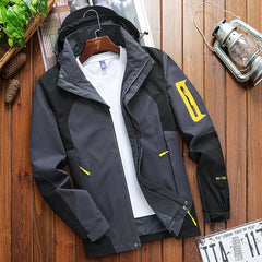 Windbreaker Windproof Waterproof Zip Up Jacket Men Bomber