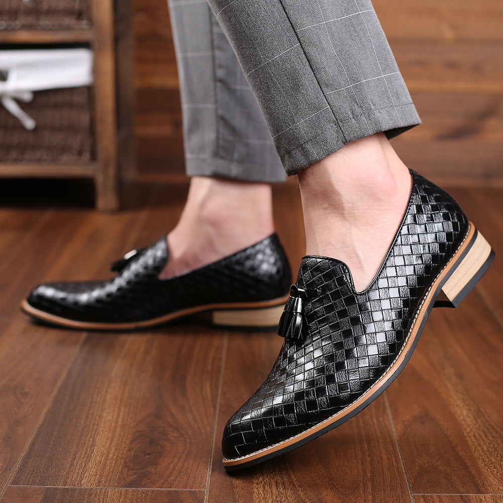 Men Breathable Leisure Fringe Flats Slip on Loafers Casual Shoes