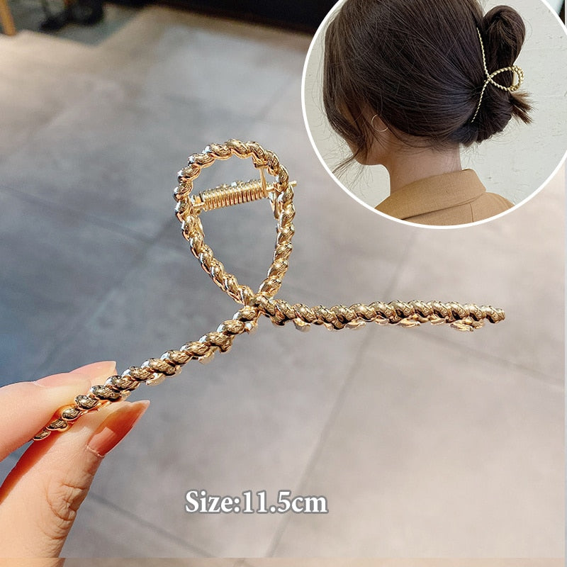 Women Geometric Hair Claw Girls Clamps Fashion