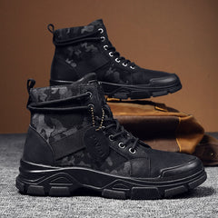 Winter Shoes Men Boots High top Shoes Camouflage Shoes Ankle Boots