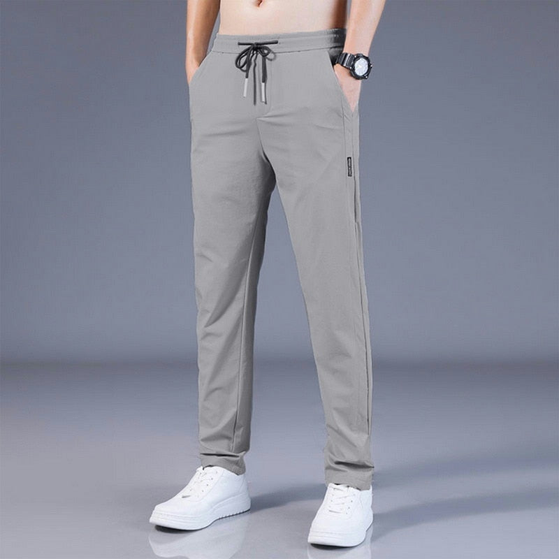 Men's Trousers Mid-Waist Loose Straight-Leg Casual Pants Quick-Drying Sports Pants