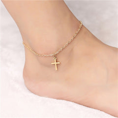 Bohemia Cross Pendant Ankle Bracelet Fashion Foot Jewelry