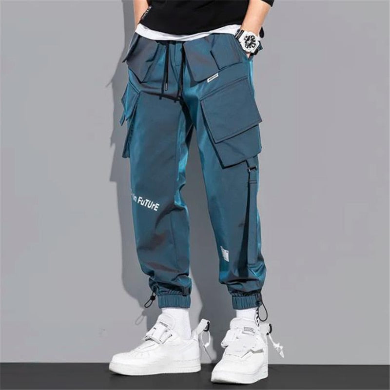 Men's Cargo Pants Hip Hop Multi-pocket Trousers Sweatpants Casual