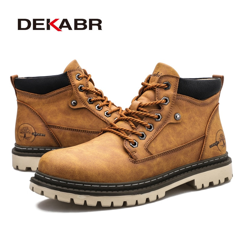 Shoes Men Warm Fur Boots Wear-Resistan Leisure Comfort Boots