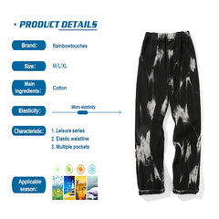 Pants Tie Dye Printing Hip Hop Loose Casual Cargo Straight Pant Men