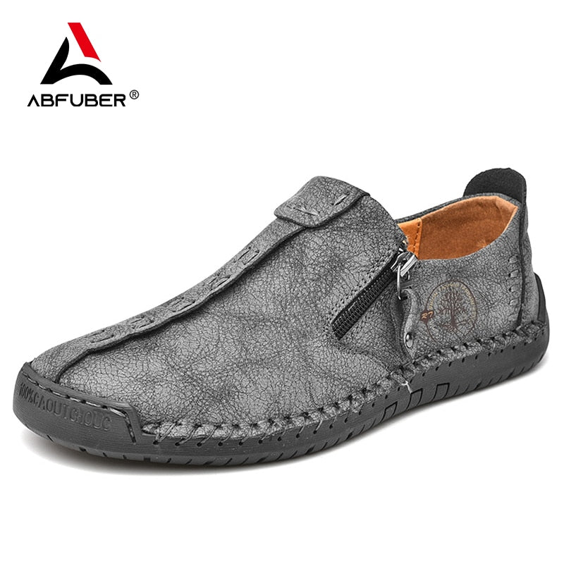 Handmade Men Shoes Slip On Loafers Breathable Shoes Flats Tooling Shoes