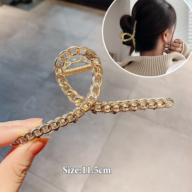 Women Geometric Hair Claw Girls Clamps Fashion