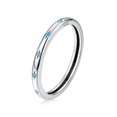 Silver Rings Zircon Simple Lucky Eye Finger Ring