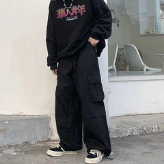 Baggy Cargo Pants Men Trousers Loose Casual Streetwear Hip Hop