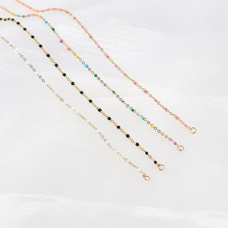 Classic Fashion Colorful Women Anklet Simple Stainless Steel