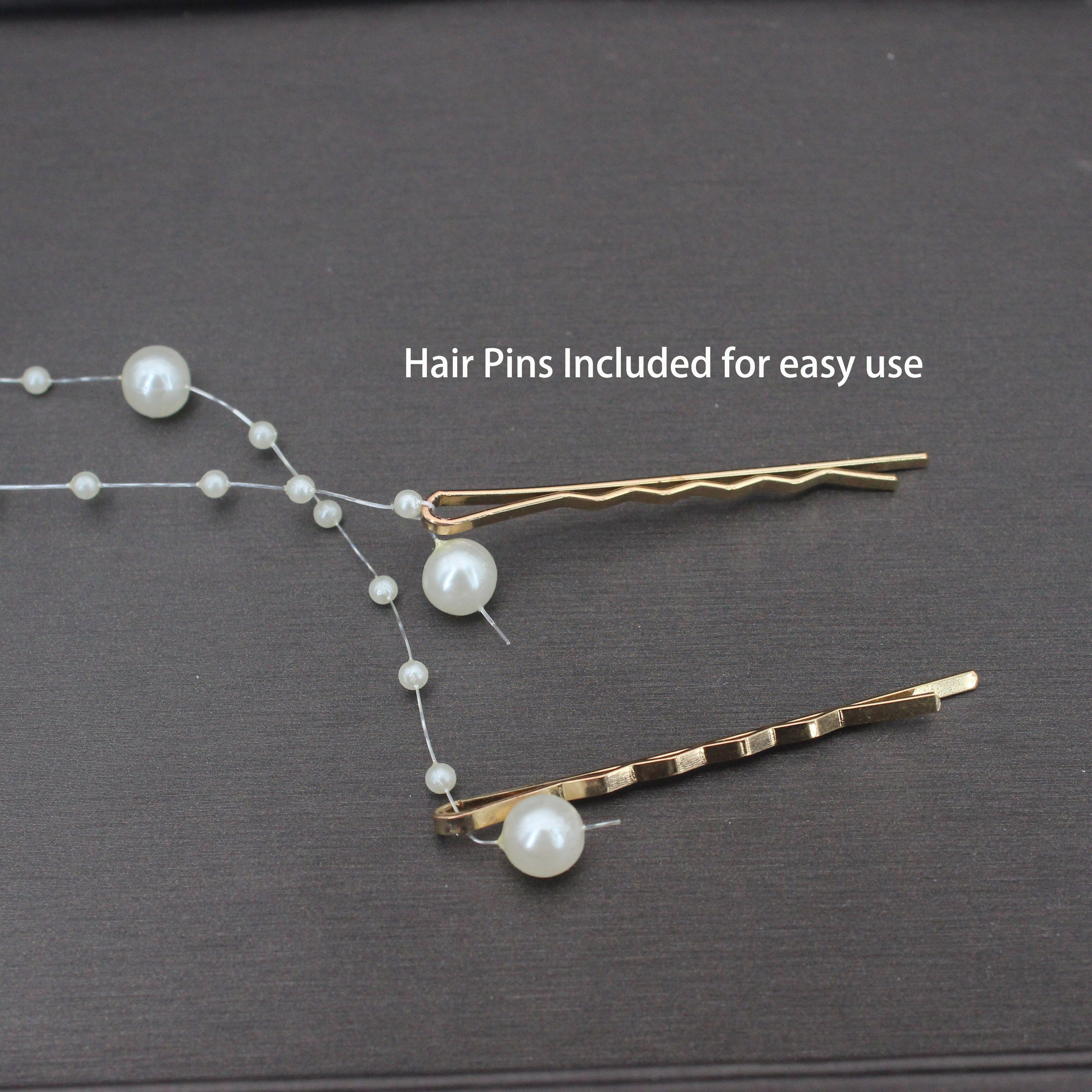 Elegant Bridal Hair Vine Beads Handmade