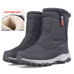 Men Boots Winter Shoes Warm Snow Boots Mid-calf Warm Shoes Boots