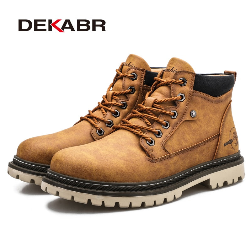 Shoes Men Warm Fur Boots Wear-Resistan Leisure Comfort Boots