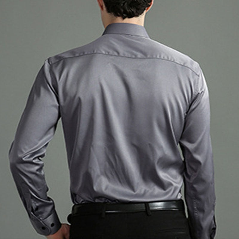 elastic force non-iron men long-sleeved business casual shirt