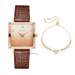 Women Gradient Square Watches Minimalist Luxury Ladies  Wristwatches