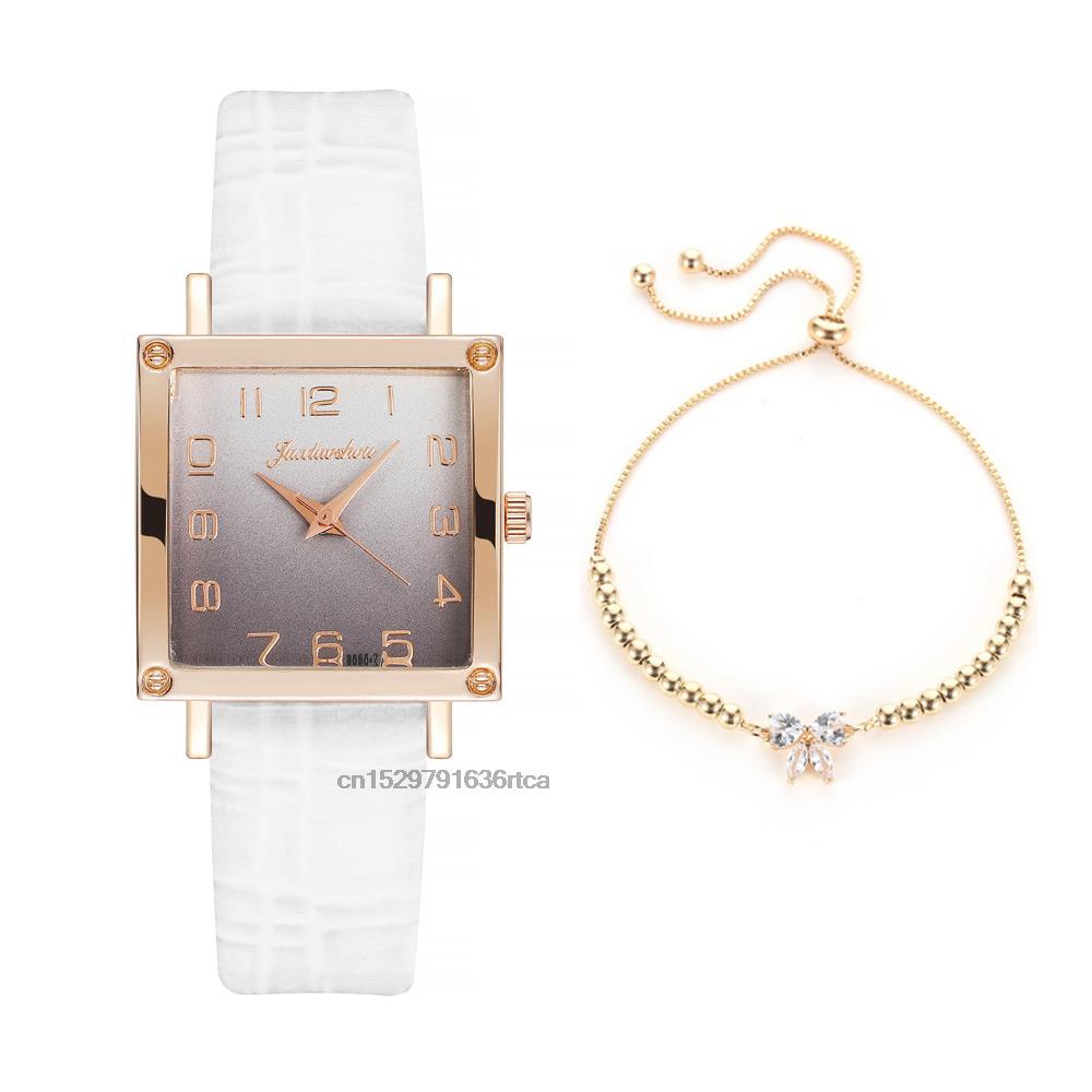 Women Gradient Square Watches Minimalist Luxury Ladies  Wristwatches