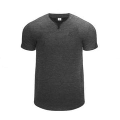 V neck Short Sleeve T Shirt Men Slim Fit T-shirt Gym Fitness Tee shirt