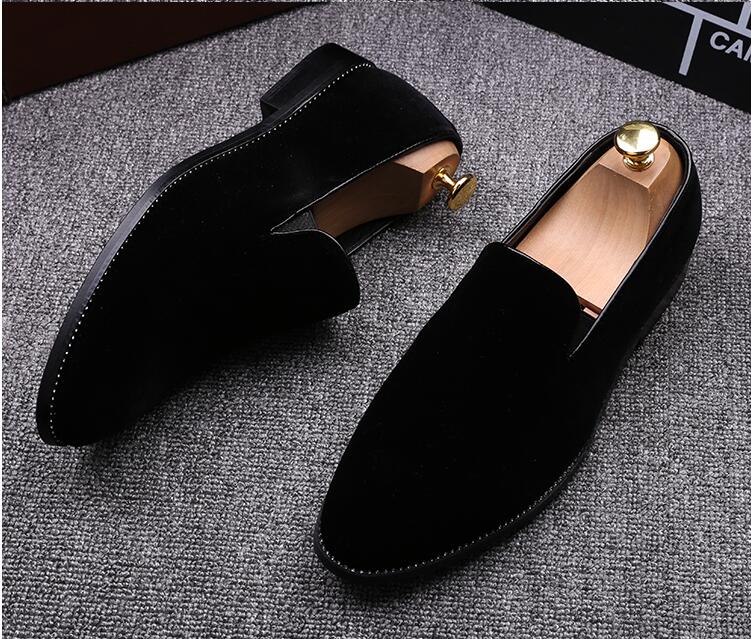 Men Loafers Luxury Brand Shoes Slip on Pointed Toe Fashion