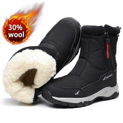 Men Boots Shoes Footwear Warm Fur Snow Boots